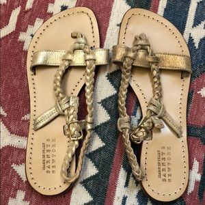 Barney’s Gold Sandals